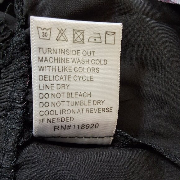 Lucy Paris Moody Floral Peplum Top Shirred Waist Ruffle Hem Balloon Sleeve Sz M - Picture 8 of 9